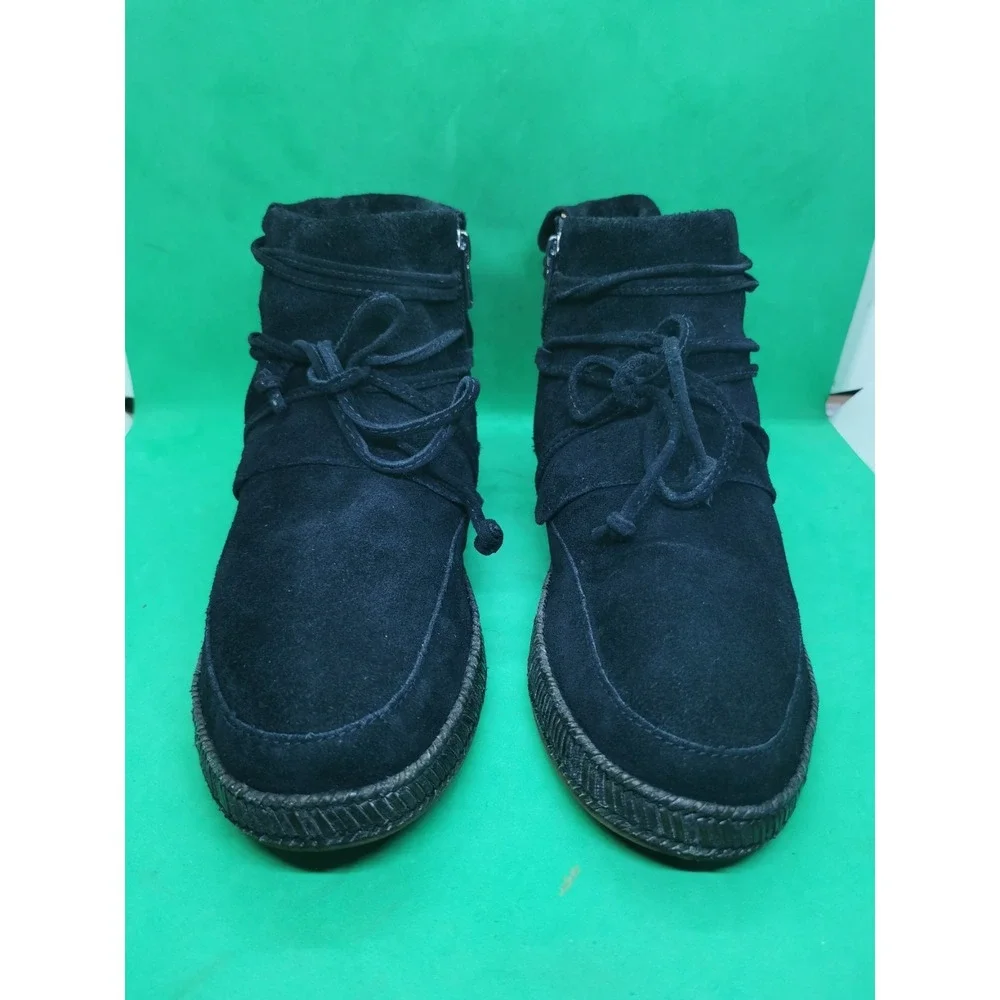 UGG Australia Reid Slate Chestnut Black Ankle Boot Suede Zipper Size 10 M